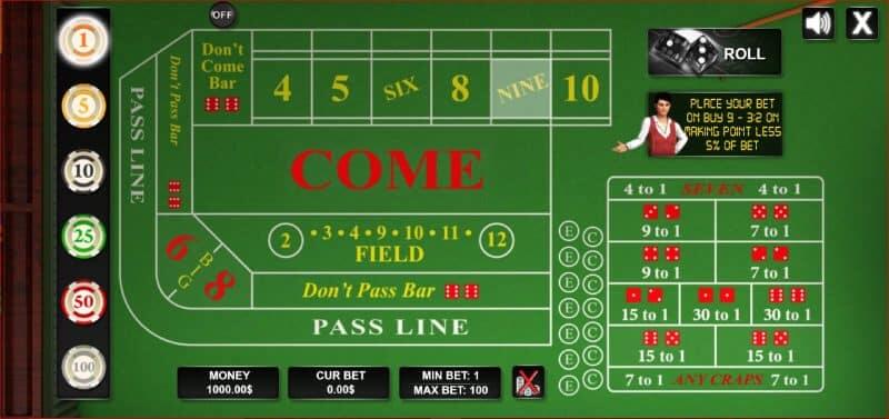 Craps играть без регистрации бесплатно онлайн на официальном сайте